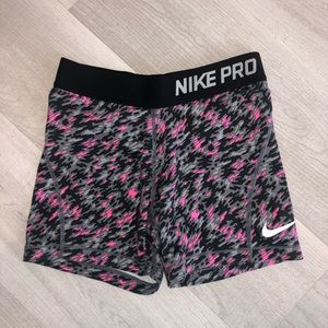 black grey and pink youth nike pros
